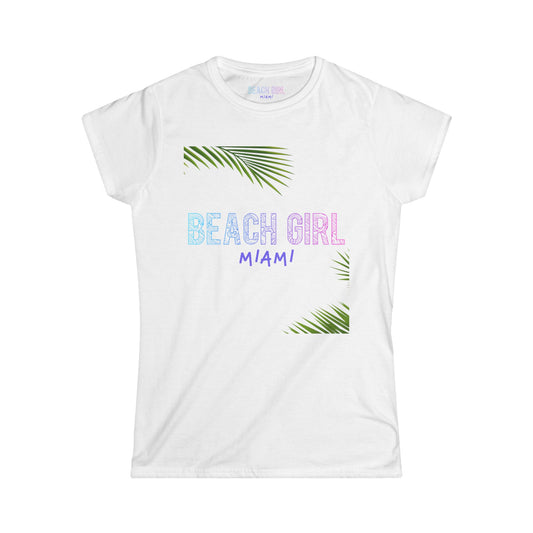 Beach Girl Miami's Palm Women's Softstyle Tee